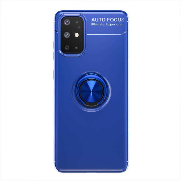 Samsung Galaxy A31 Kılıf Ravel Yüzüklü Magnetic Standlı Silikon Kapak - 1