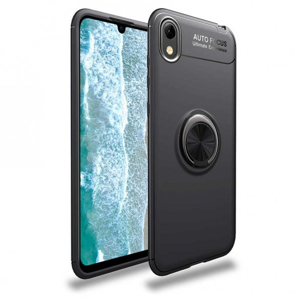 Huawei Y5 2019 Kılıf Ravel Yüzüklü Magnetic Standlı Silikon Kapak - 2