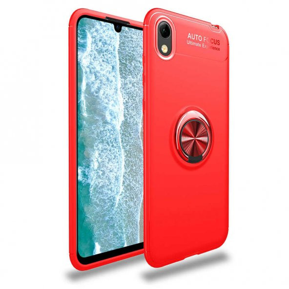 Huawei Y5 2019 Kılıf Ravel Yüzüklü Magnetic Standlı Silikon Kapak - 3