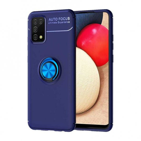 Samsung Galaxy A02S Kılıf Ravel Yüzüklü Magnetic Standlı Silikon Kapak