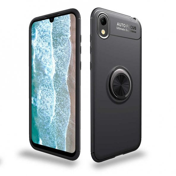 Huawei Y5 2019 Kılıf Ravel Yüzüklü Magnetic Standlı Silikon Kapak - 11