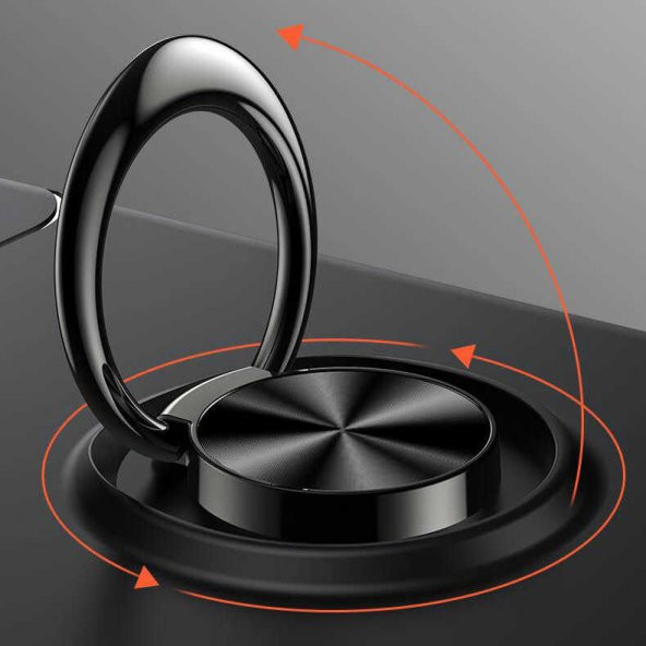 Xiaomi Redmi Note 9 4G Kılıf Zore Ravel Yüzüklü Magnetic Standlı Silikon Kapak - 8