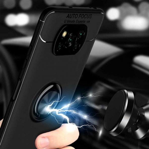 Xiaomi Poco X3 Kılıf Ravel Yüzüklü Antişok Silikon Kapak - 10