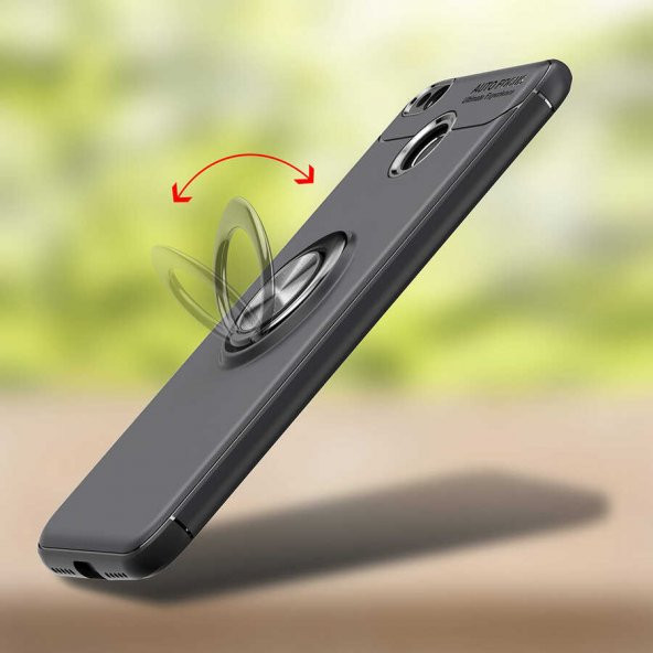 Xiaomi Redmi 4x Kılıf Zore Ravel Yüzüklü Magnetic Standlı Silikon Kapak - 4