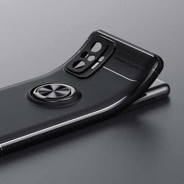 Xiaomi Redmi Note 10 Pro Kılıf Ravel Yüzüklü Magnetic Standlı Silikon Kapak - 10