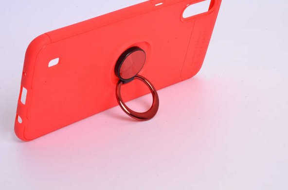 Samsung Galaxy A01 Kılıf Ravel Yüzüklü Magnetic Standlı Silikon Kapak - 8