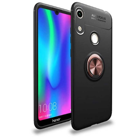 Huawei Y6S 2019 Kılıf Ravel Yüzüklü Magnetic Standlı Silikon Kapak - 11