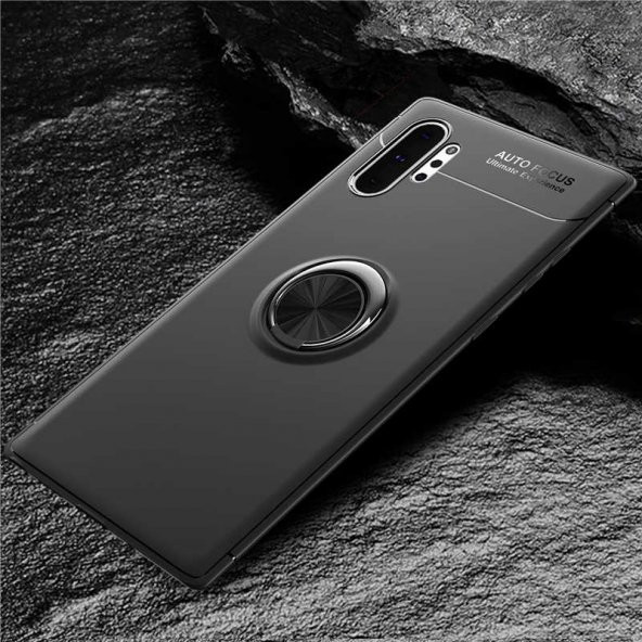 Samsung Galaxy Note 10 Plus Kılıf Ravel Yüzüklü Magnetic Standlı Silikon Kapak - 2