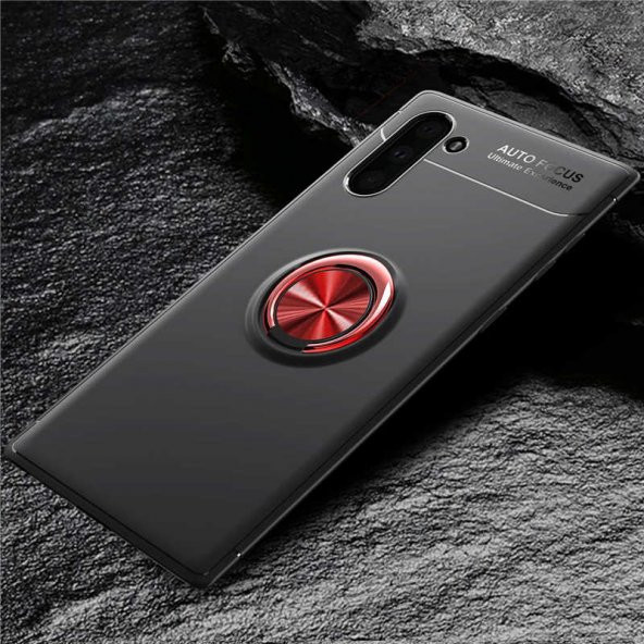 Samsung Galaxy Note 10 Kılıf Ravel Yüzüklü Magnetic Standlı Silikon Kapak - 5