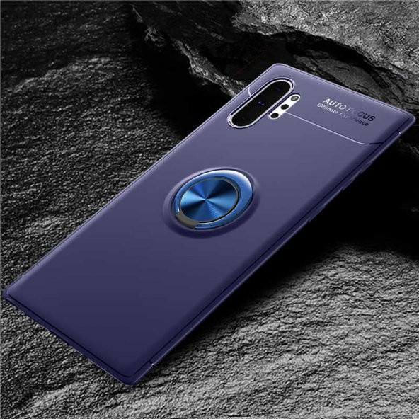Samsung Galaxy Note 10 Plus Kılıf Ravel Yüzüklü Magnetic Standlı Silikon Kapak - 4