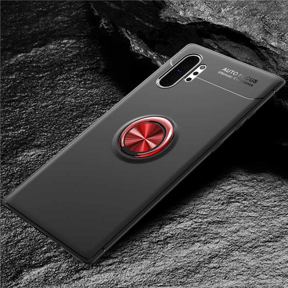 Samsung Galaxy Note 10 Plus Kılıf Ravel Yüzüklü Magnetic Standlı Silikon Kapak - 5