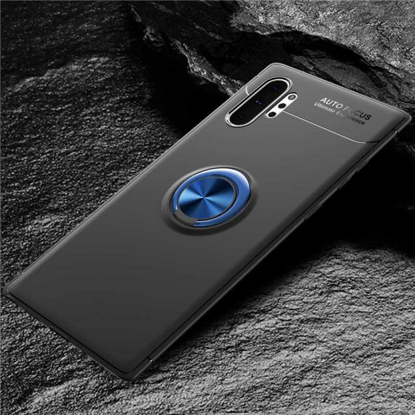Samsung Galaxy Note 10 Plus Kılıf Ravel Yüzüklü Magnetic Standlı Silikon Kapak - 7