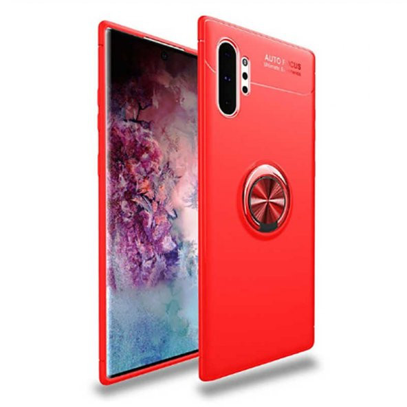 Samsung Galaxy Note 10 Plus Kılıf Ravel Yüzüklü Magnetic Standlı Silikon Kapak - 9