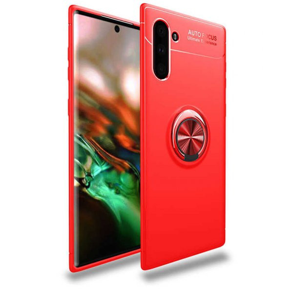 Samsung Galaxy Note 10 Kılıf Ravel Yüzüklü Magnetic Standlı Silikon Kapak - 12