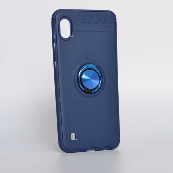 Samsung Galaxy A10 Kılıf Ravel Yüzüklü Magnetic Standlı Silikon Kapak - 4