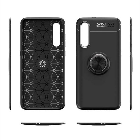 Samsung Galaxy A50 Kılıf Ravel Yüzüklü Magnetic Standlı Silikon Kapak - 11