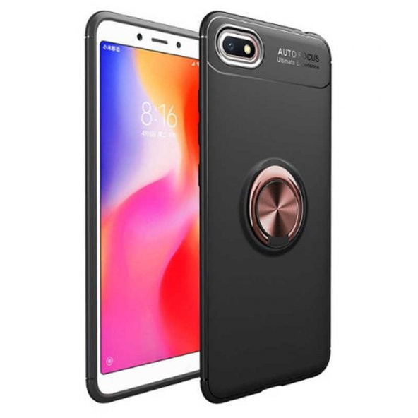 Huawei Y5 2018 Kılıf Ravel Yüzüklü Magnetic Standlı Silikon Kapak - 6