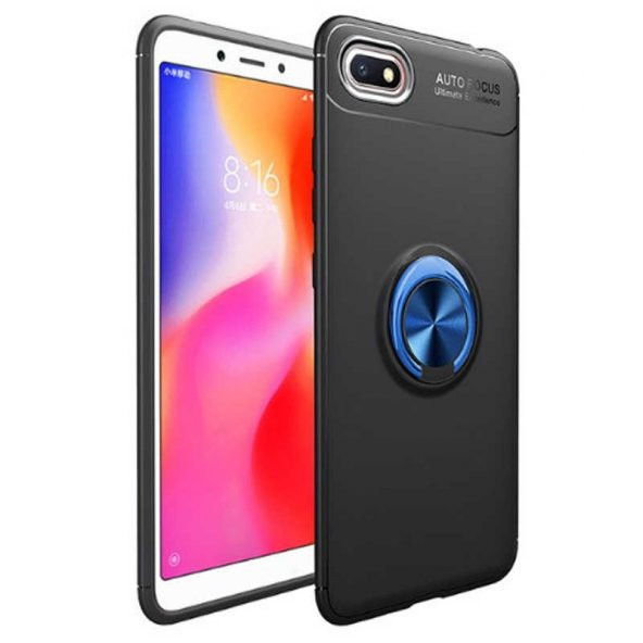 Huawei Y5 2018 Kılıf Ravel Yüzüklü Magnetic Standlı Silikon Kapak - 7