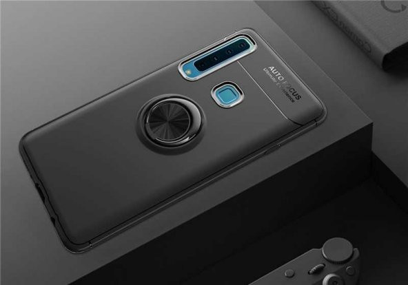 Samsung Galaxy A9 2018 Kılıf Ravel Yüzüklü Magnetic Standlı Silikon Kapak - 2