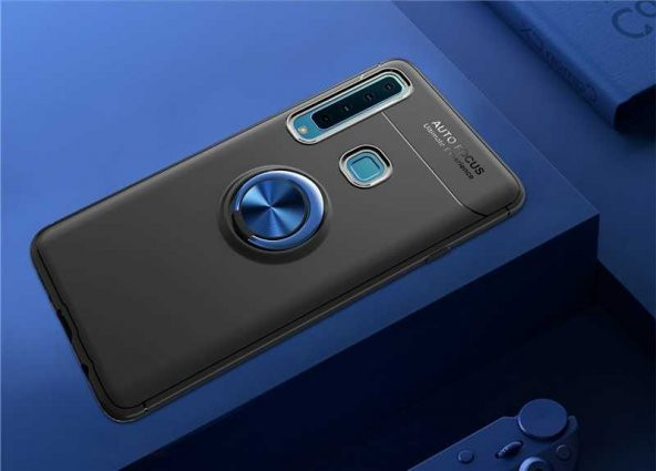 Samsung Galaxy A9 2018 Kılıf Ravel Yüzüklü Magnetic Standlı Silikon Kapak - 7