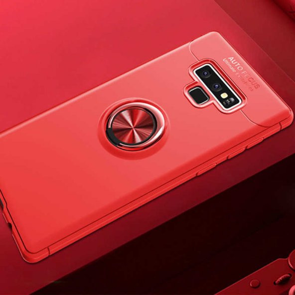 Samsung Galaxy Note 9 Kılıf Ravel Yüzüklü Magnetic Standlı Silikon Kapak - 3