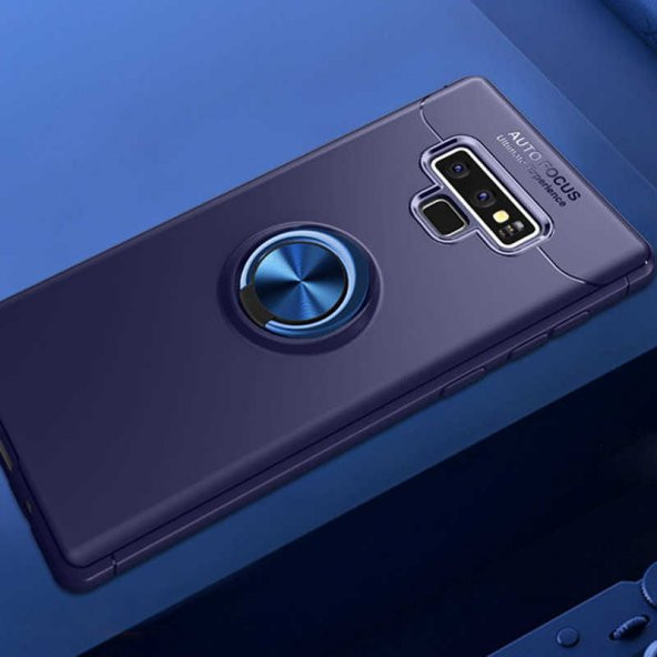 Samsung Galaxy Note 9 Kılıf Ravel Yüzüklü Magnetic Standlı Silikon Kapak - 4