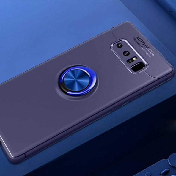Samsung Galaxy Note 8 Kılıf Ravel Yüzüklü Magnetic Standlı Silikon Kapak - 4