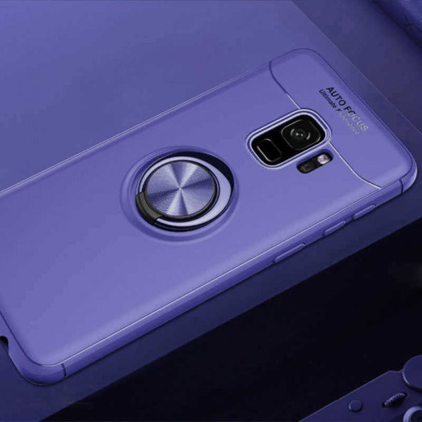 Samsung Galaxy S9 Kılıf Ravel Yüzüklü Magnetic Standlı Silikon Kapak - 4