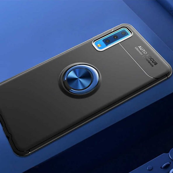 Samsung Galaxy A7 2018 Kılıf Ravel Yüzüklü Magnetic Standlı Silikon Kapak - 7