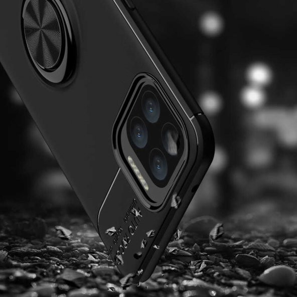 Oppo Reno 4 Lite Kılıf Ravel Yüzüklü Magnetic Standlı Silikon Kapak - 11