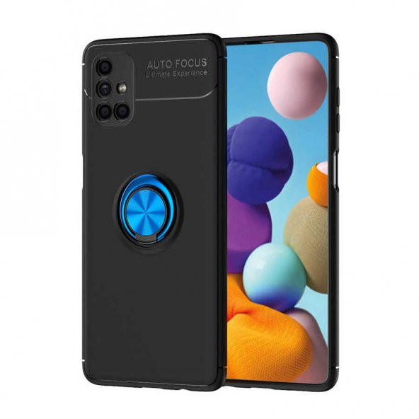 Samsung Galaxy M51 Kılıf Ravel Yüzüklü Magnetic Standlı Silikon Kapak - 7
