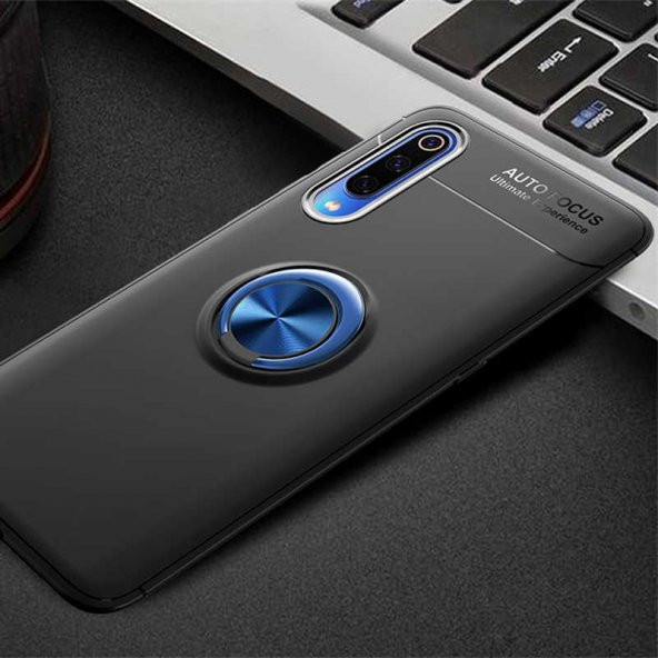 Xiaomi Mi 9 Lite Kılıf Ravel Yüzüklü Magnetic Standlı Silikon Kapak - 11