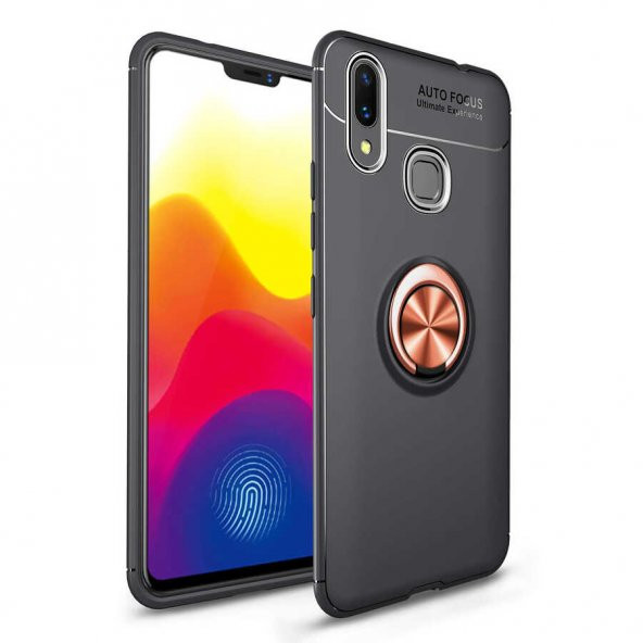 Xiaomi Mi Max 3 Kılıf Ravel Yüzüklü Magnetic Standlı Silikon Kapak - 6
