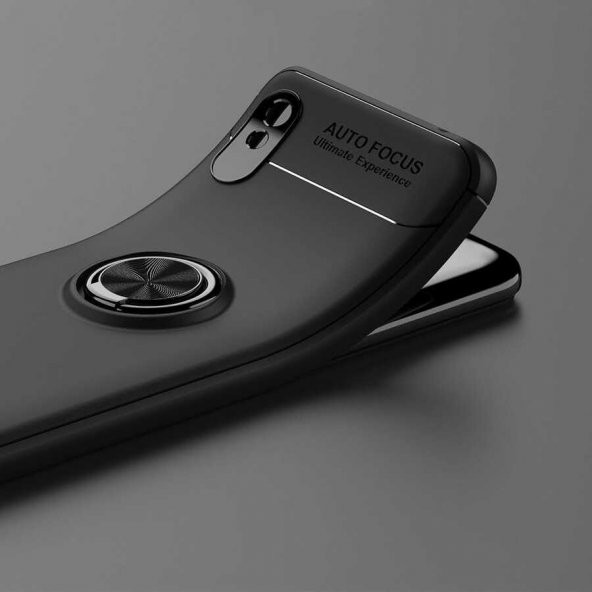 Xiaomi Redmi 9A Kılıf Ravel Yüzüklü Magnetic Standlı Silikon Kapak - 12