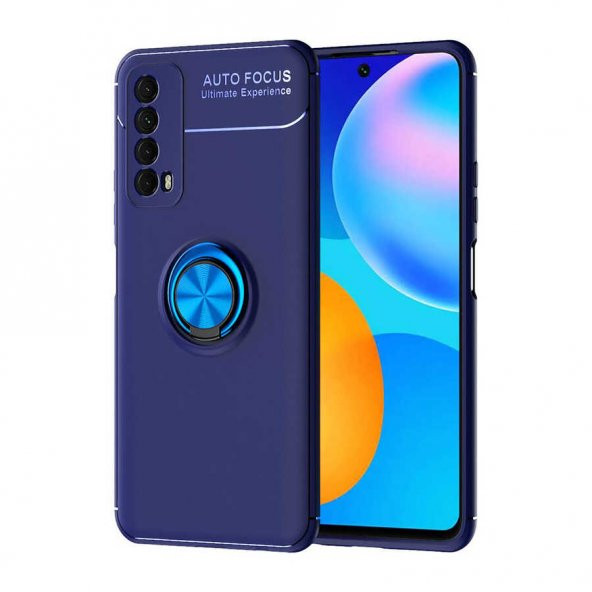 Huawei P Smart 2021 Kılıf Ravel Yüzüklü Magnetic Standlı Silikon Kapak - 10