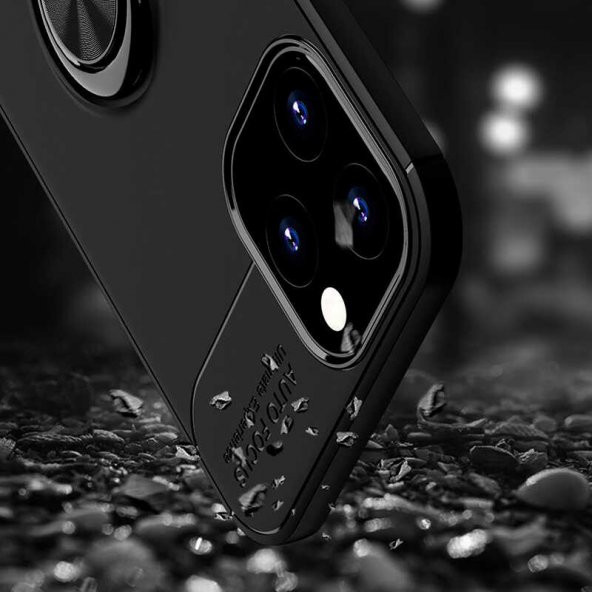 Apple iPhone 12 Pro Kılıf Ravel Yüzüklü Magnetic Standlı Silikon Kapak - 10