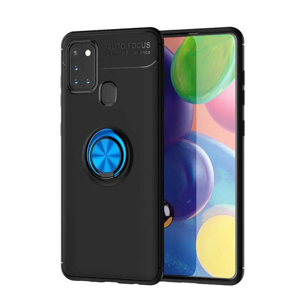 Samsung Galaxy A21S Kılıf Zore Ravel Yüzüklü Antişok Silikon Kapak - 2