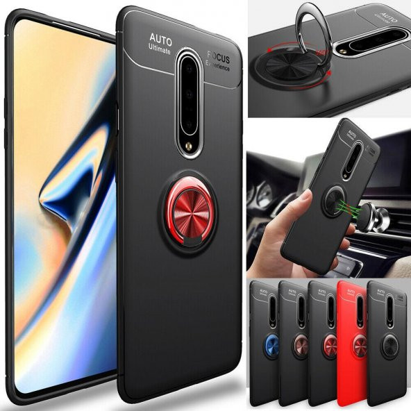 Xiaomi Mi 9T Kılıf Zore Ravel Yüzüklü Antişok Silikon Kapak