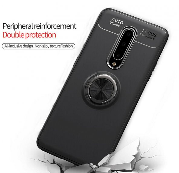 Xiaomi Mi 9T Kılıf Zore Ravel Yüzüklü Antişok Silikon Kapak - 4