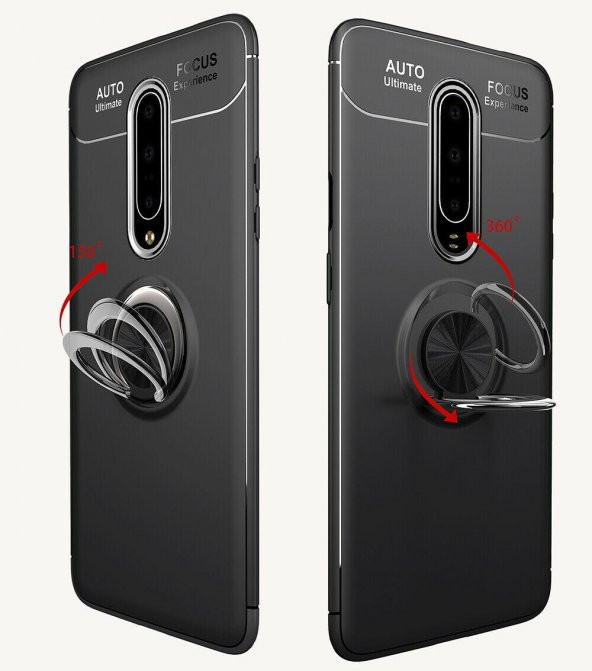 Xiaomi Mi 9T Kılıf Zore Ravel Yüzüklü Antişok Silikon Kapak - 5
