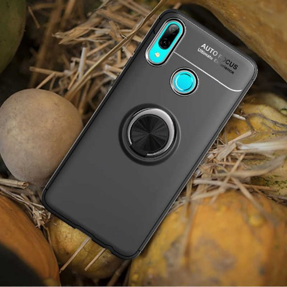 Huawei Y6 2019 Kılıf Ravel Yüzüklü Magnetic Standlı Silikon Kapak - 2