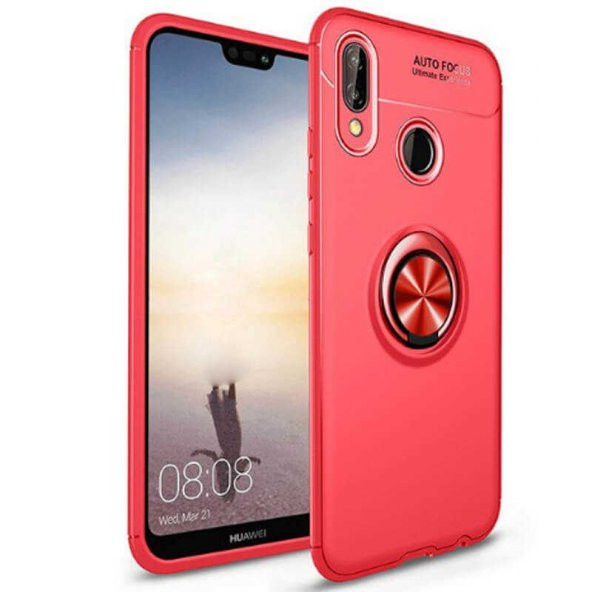 Huawei P Smart 2019 Kılıf Ravel Yüzüklü Antişok Silikon Kapak