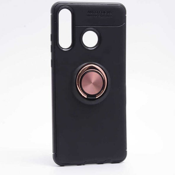 Huawei P30 Lite Kılıf Ravel Yüzüklü Magnetic Standlı Silikon Kapak - 10