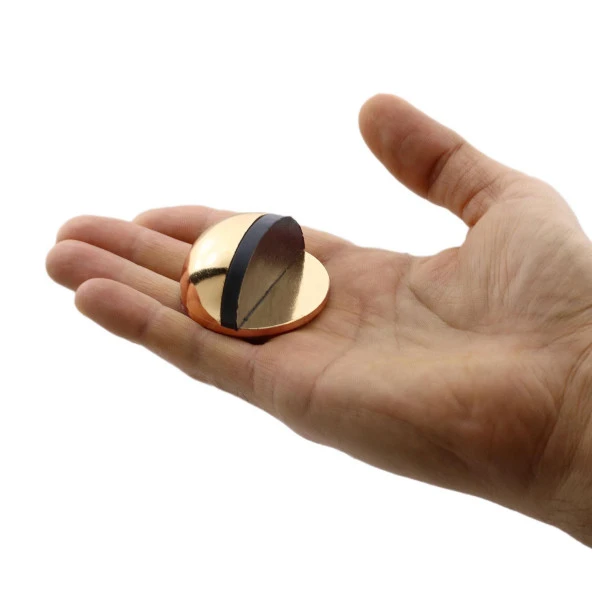 Yarımay Kapı Stoperi Tamponu Yapışkanlı Metal Kapı Durdurucu Tutucu Stopu Albrifin - Resim 4