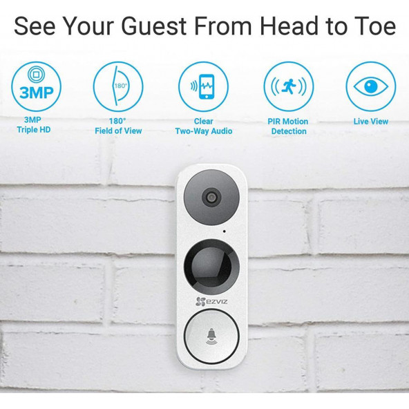 EZVIZ WiFi Görüntülü Kapı Zili Gece Görüşü - 2
