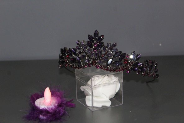 mor renkli kına tacı serilin gelin evi - 3
