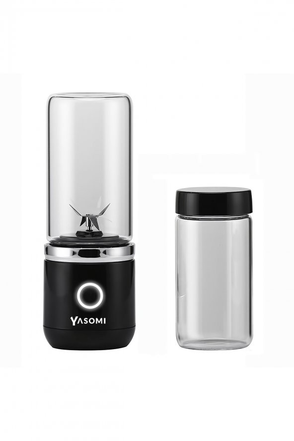 Yasomi Taşınabilir Kablosuz Şarjlı Cam Smoothie El Blenderi Siyah (Yasomi Türkiye Garantili) - 7