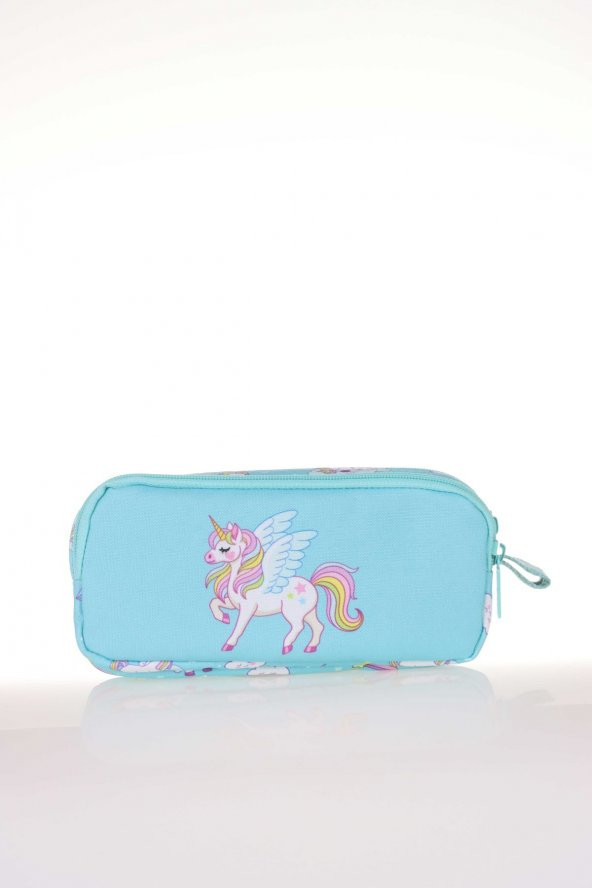 KAUKKO KIDS&LOVE UNICORN KALEM ÇANTASI KALEMLİK Aynalı-Taşlı