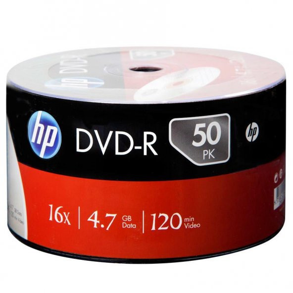 Hp DVD-R 4,7gb-120min 16x 50 li Shrink