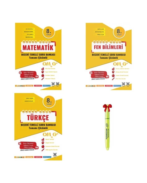 LGS 8.Sınıf Beceri Temelli Matematik Fen ve Türkçe Soru Bankası